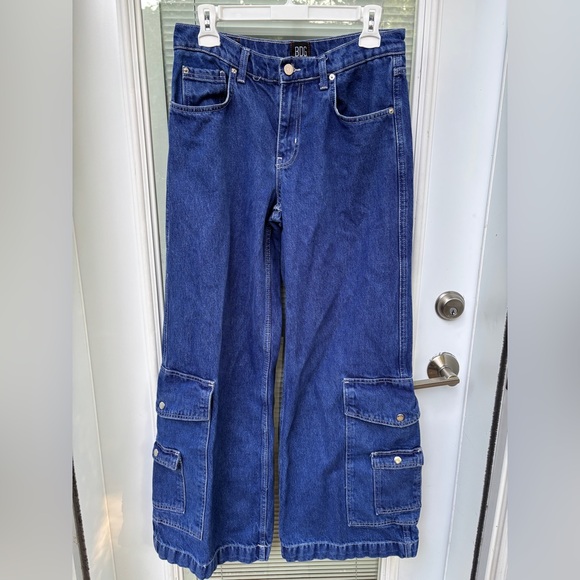 BDG Urban Outfitters Denim Jeans PRESLEY Sz 27 Wide Leg Cargo Baggy Y2K Skater - Picture 4 of 12